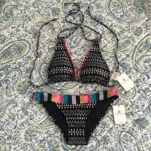 NWT Volcom bikini set S top XS bottom